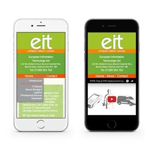 EuroIT mobile friendly website